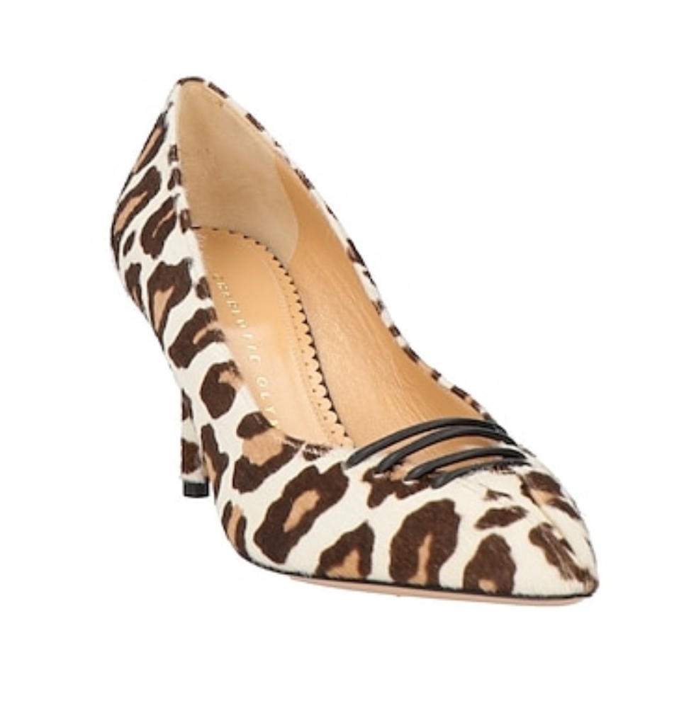 CHARLOTTE OLYMPIA Leopard Animal Print Calf Hair Heels Sz 38/8